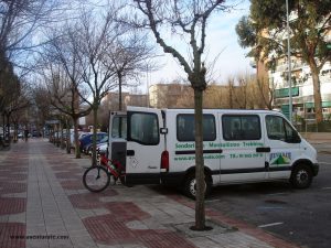 Punto de comienzo de la ruta, junto al parque de los castillos.