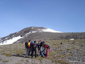 De camino a la cumbre.