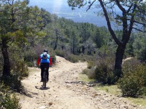 Descendiendo por la Cañada Real Leonesa.